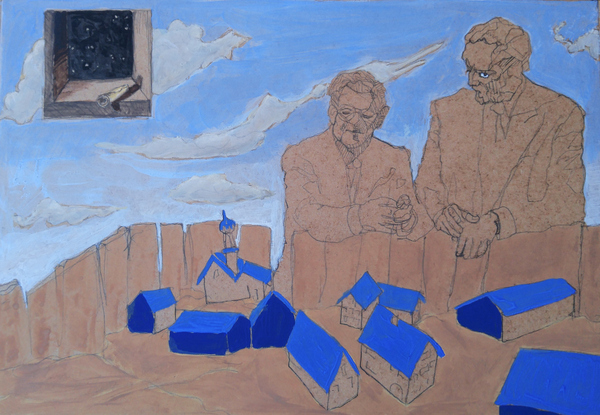 Territoire I - 21x30 - tempera